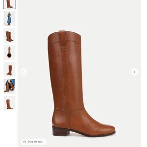 Veronica Beard Dwyer Leather Riding Boot in Caramel 7.5 BRAND NEW IN BOX